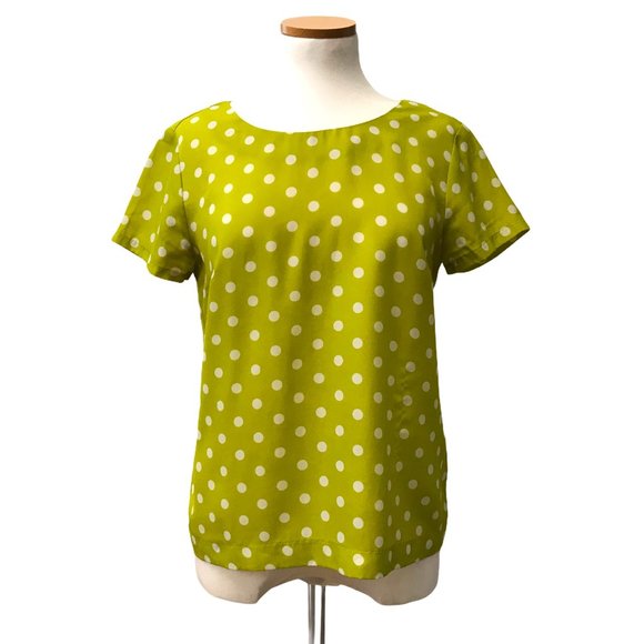 J. Crew Tops - J. Crew Shirt Short Sleeve Polka Dot Size XS